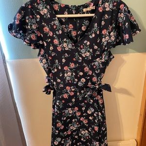 Dark blue floral dress